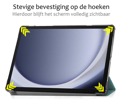 Samsung Galaxy Tab A9 Hoesje Book Case - Donkergroen