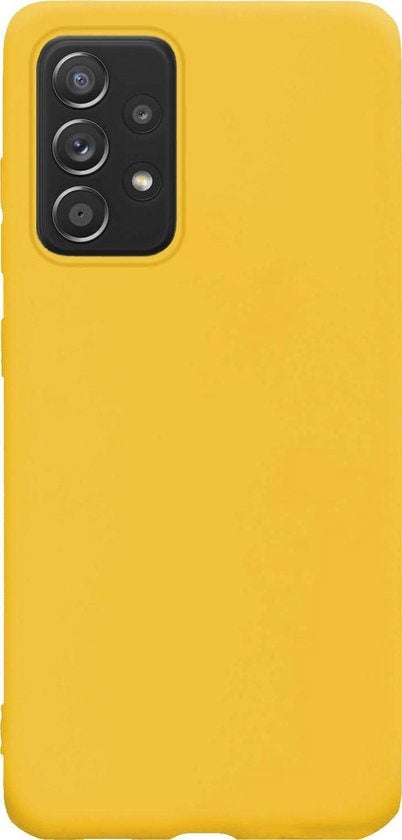 Samsung A52s Hoesje Siliconen Backcover Lichtgewicht - Geel