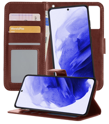 Samsung S21 Plus Hoesje Bookcase Cover Uitneembaar - Bruin