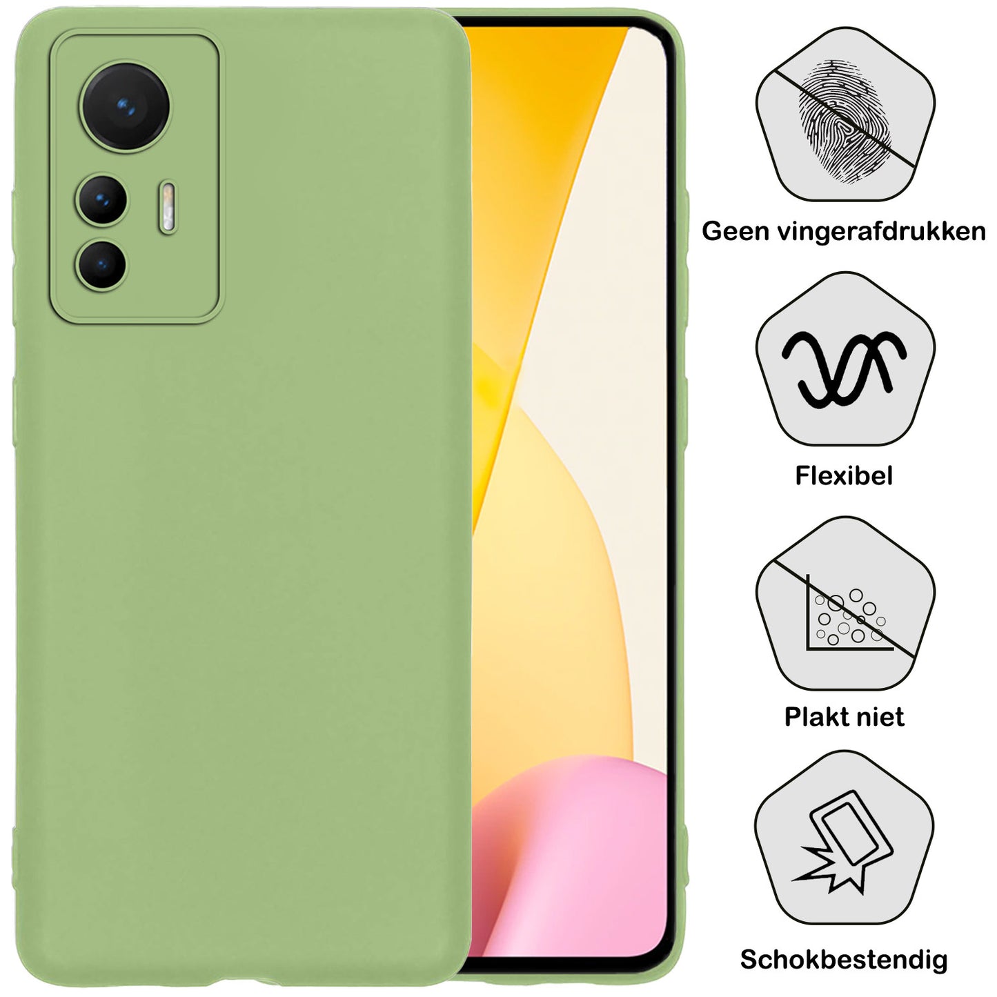 Xiaomi 12 Lite Hoesje Siliconen - Groen