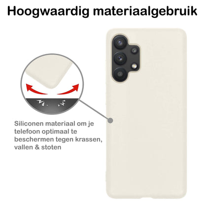 Samsung A13 4G Hoesje Siliconen Backcover Lichtgewicht - Wit