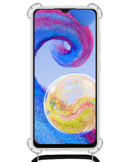 Samsung A04s Hoesje met Koord Backcover Shockproof - Transparant