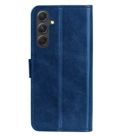 Samsung A54 Hoesje Bookcase Cover met Kaarthouder - Donkerblauw