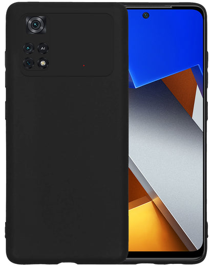 Xiaomi Poco X4 Pro 5G Hoesje Siliconen Backcover Lichtgewicht - Zwart
