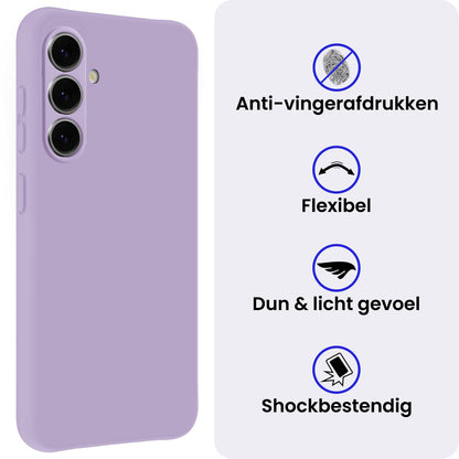 Samsung A57 Hoesje Siliconen Backcover Lichtgewicht - Lila