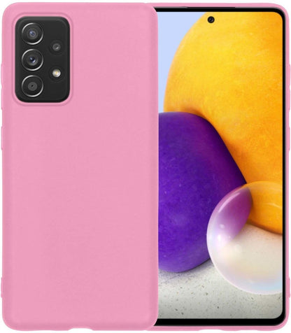 Samsung A72 Hoesje Siliconen Backcover Lichtgewicht - Lichtroze