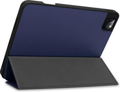 iPad Pro 2020 (11 inch) Trifold Bookcase Hoes met Penhouder voor Apple Pen - Donkerblauw