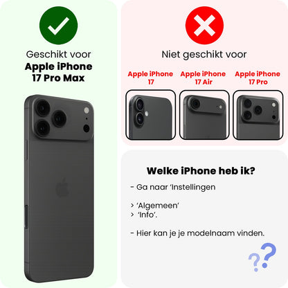 iPhone 17 Pro Max Hoesje Met Telefoonkoord en Pasjeshouder Siliconen - Aubergine