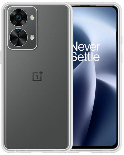 OnePlus Nord 2T Hoesje Siliconen Backcover Lichtgewicht - Transparant