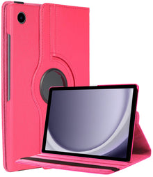 Samsung Galaxy Tab A9 Trifold Bookcase Hoes 360 Graden Draaibaar - Donkerroze