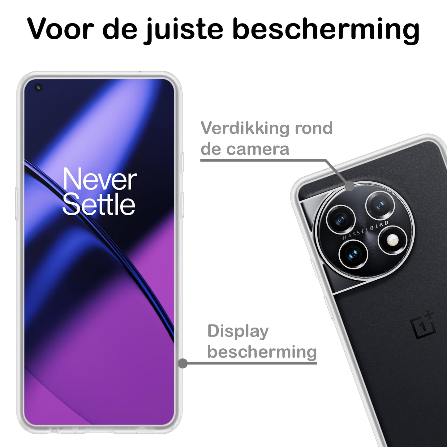 OnePlus 11 Hoesje Siliconen - Transparant