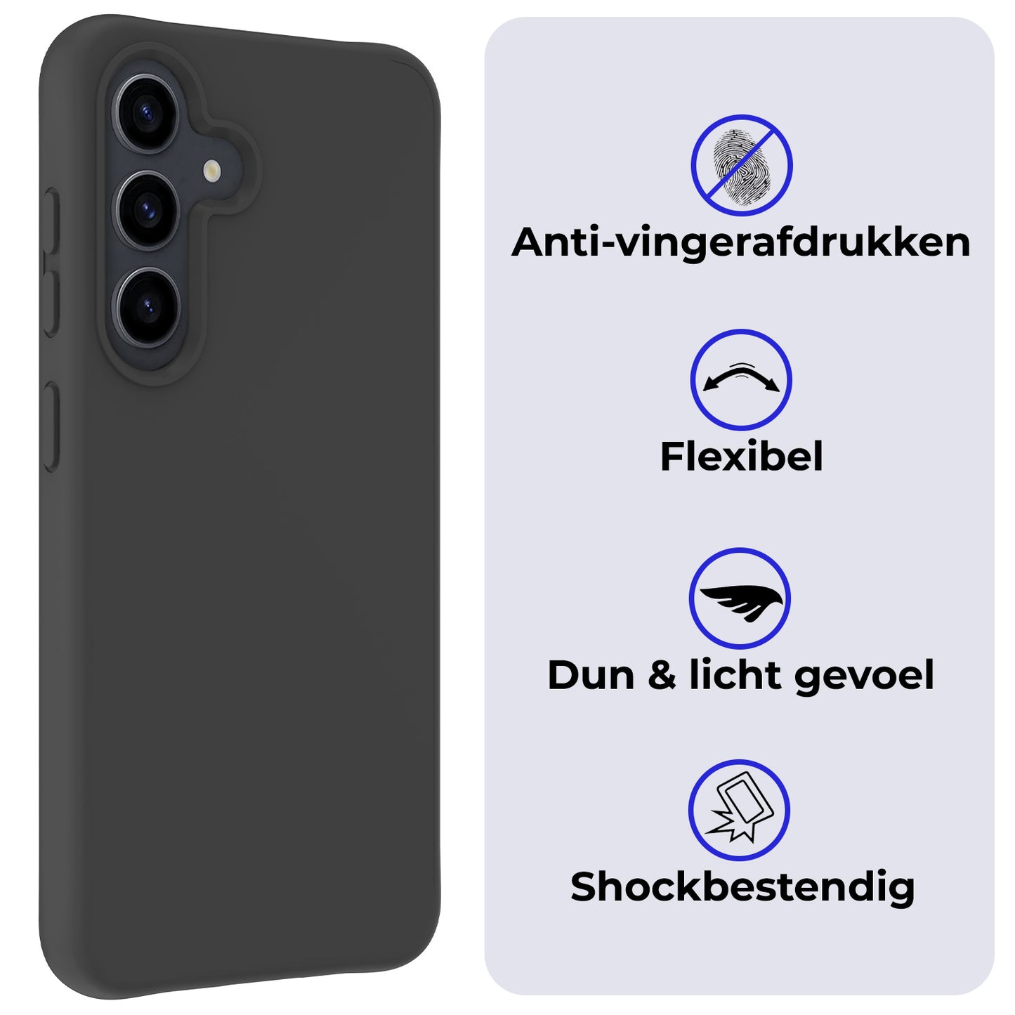 Samsung S23 FE Hoesje Siliconen - Zwart