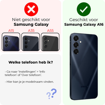 Samsung A16 Hoesje Geschikt voor Magsafe Backcover Shockproof - Zwart