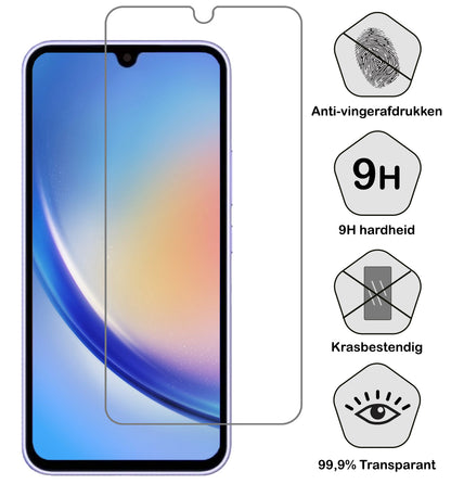 Samsung A34 Screenprotector Gehard Glas - Anti-kras