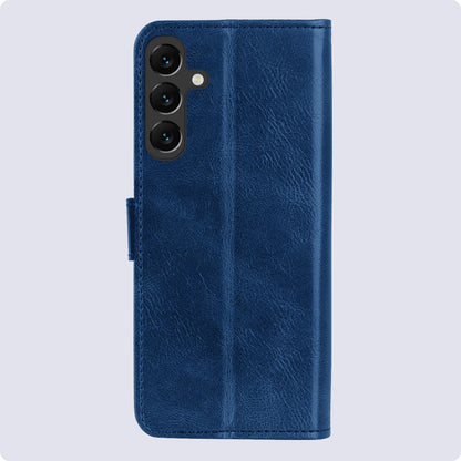 Samsung A35 Hoesje Bookcase Cover met Kaarthouder - Donkerblauw