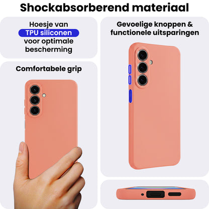 Samsung A27 Hoesje Siliconen Backcover Lichtgewicht - Perzik