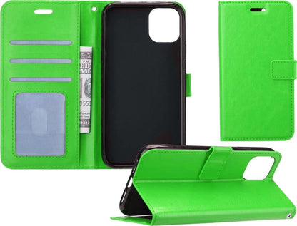 iPhone 11 Hoesje Book Case Kunstleer - Groen