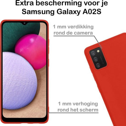 Samsung A02s Hoesje Siliconen Backcover Lichtgewicht - Rood