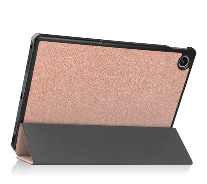Lenovo Tab M10 Plus 3rd Gen Trifold Bookcase Hoes - Rosé goud