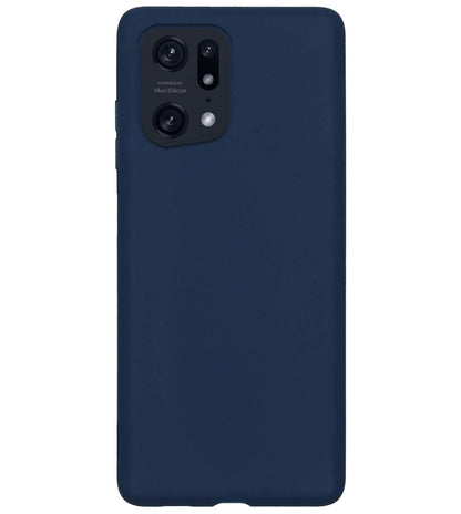 OPPO Find X5 Hoesje Siliconen - Donkerblauw