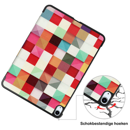 iPad Air 2022 Trifold Bookcase Hoes - Blokken