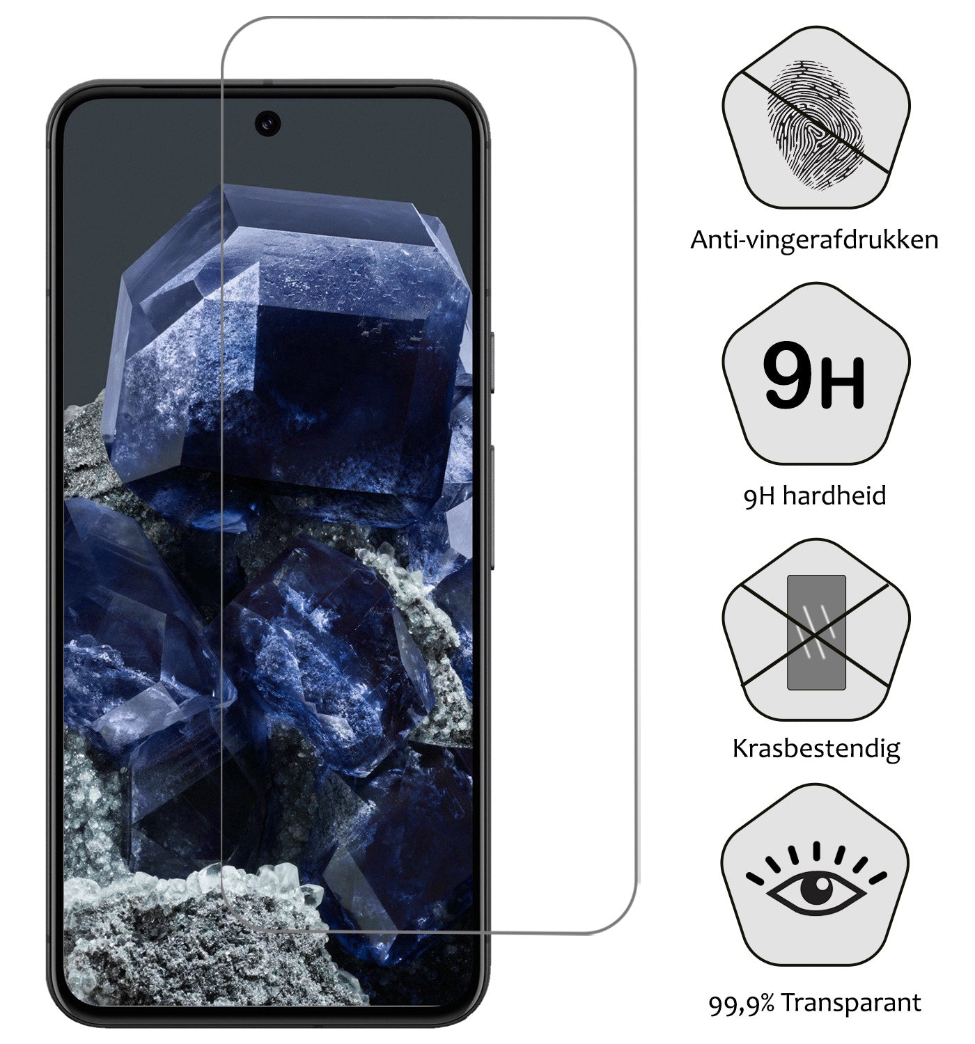 Google Pixel 8 Screenprotector Tempered Glass