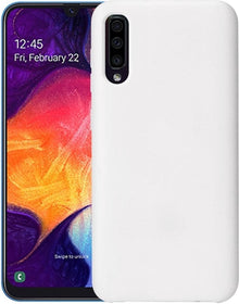 Samsung Galaxy A50 Hoesje Siliconen Backcover Lichtgewicht - Wit