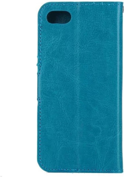 iPhone 8 Hoesje Bookcase Cover met Kaarthouder - Turquoise