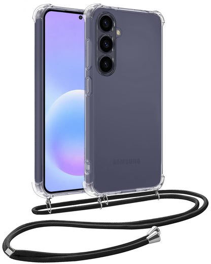Samsung A57 Hoesje met Koord Backcover Shockproof - Transparant