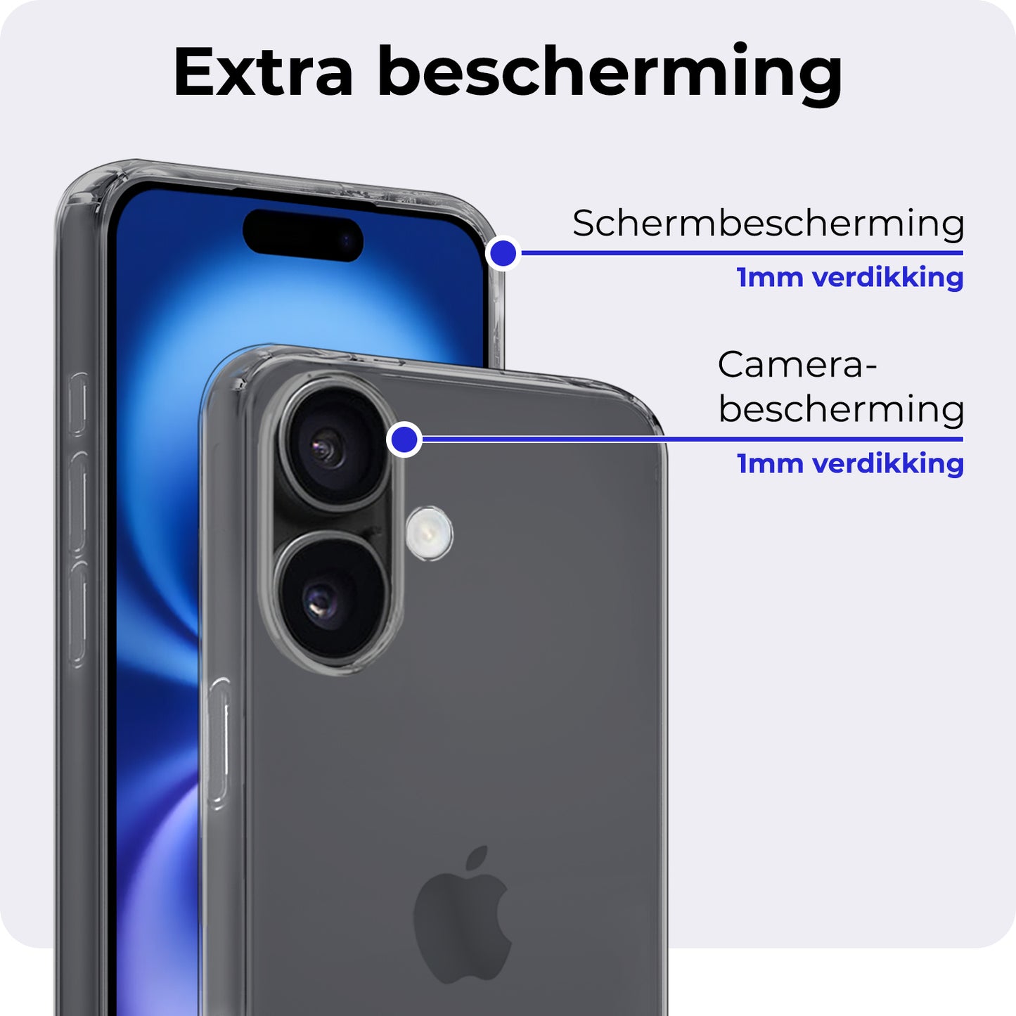 iPhone 16 Plus Hoesje Siliconen - Transparant