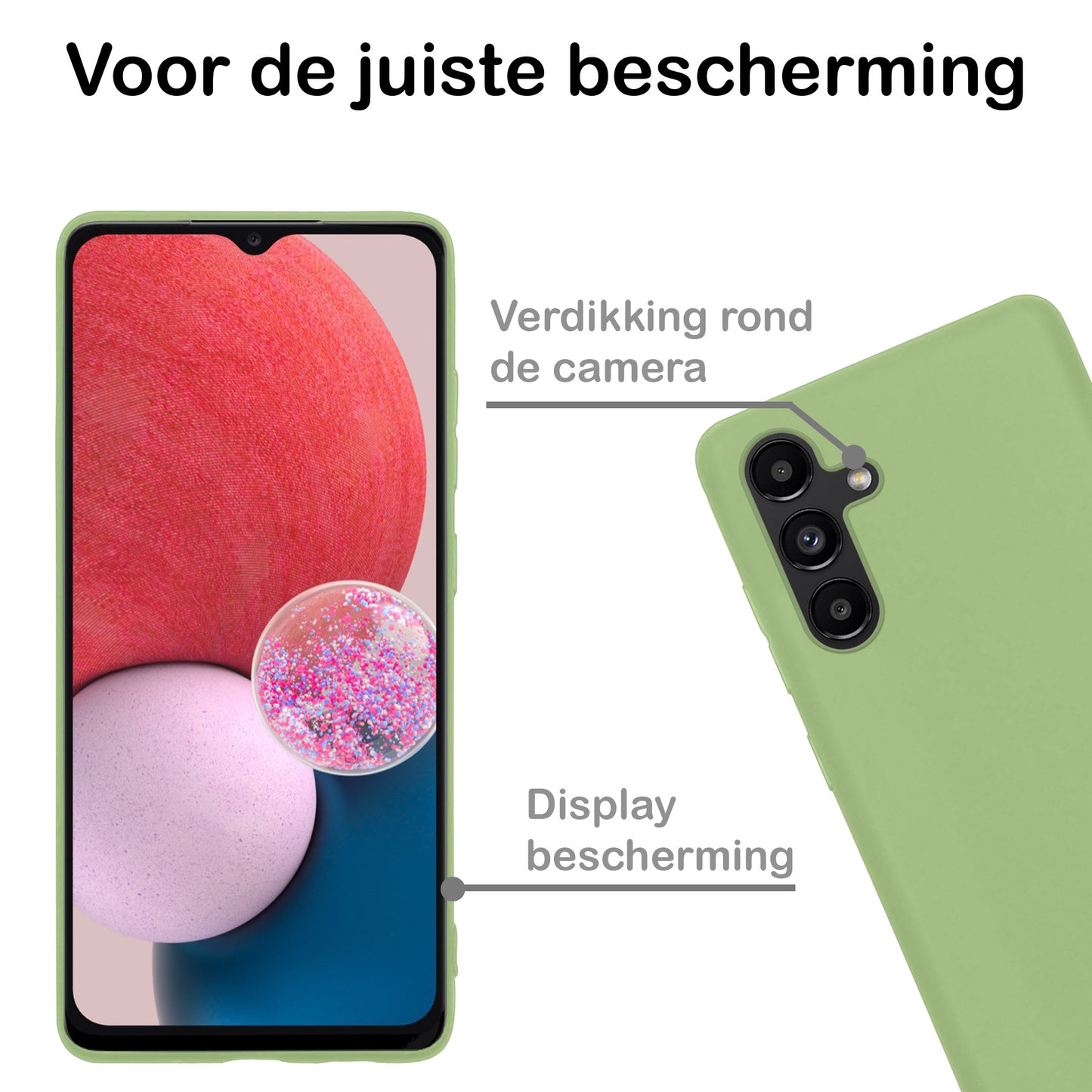 Samsung A13 5G Hoesje Siliconen - Groen