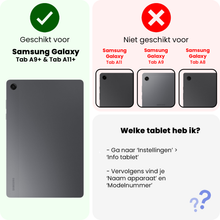 Samsung Galaxy Tab A11 Plus Toetsenbord Hoes met Uitneembaar toetsenbord - Donkerblauw