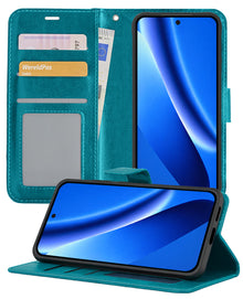 Google Pixel 10a Hoesje Bookcase Cover met Kaarthouder - Turquoise