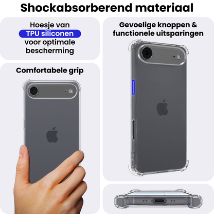 iPhone Air Hoesje Shockproof Backcover Siliconen - Transparant