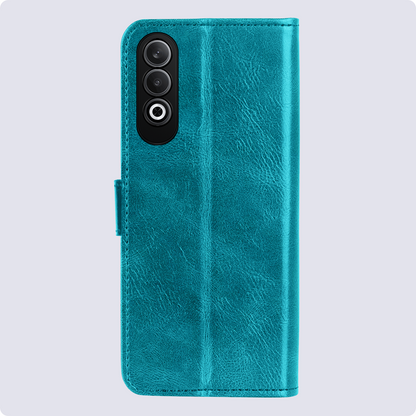 OnePlus Nord CE 4 Hoesje Bookcase Cover met Kaarthouder - Turquoise