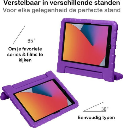 iPad 10.2 2019/2020 Kinderhoes Shockabsorberend Foam - Paars