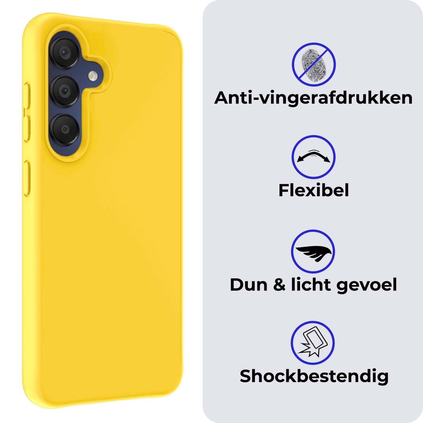 Samsung A15 Hoesje Siliconen - Geel