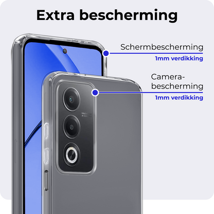 OPPO A80 Hoesje Siliconen Backcover Lichtgewicht - Transparant