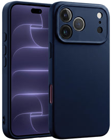 iPhone 18 Pro Hoesje Siliconen Backcover Lichtgewicht - Donkerblauw