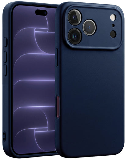 iPhone 18 Pro Hoesje Siliconen Backcover Lichtgewicht - Donkerblauw