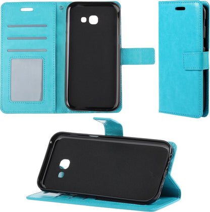 Samsung Galaxy A5 2017 Hoesje Bookcase Cover met Kaarthouder - Turquoise