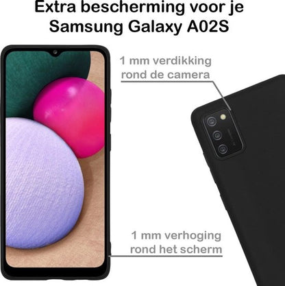 Samsung A02s Hoesje Siliconen Backcover Lichtgewicht - Zwart