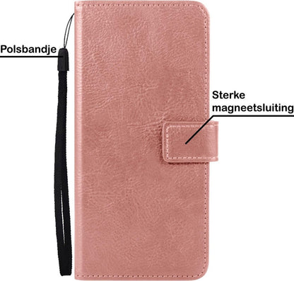 Samsung A42 Hoesje Bookcase Cover met Kaarthouder - Rosé goud
