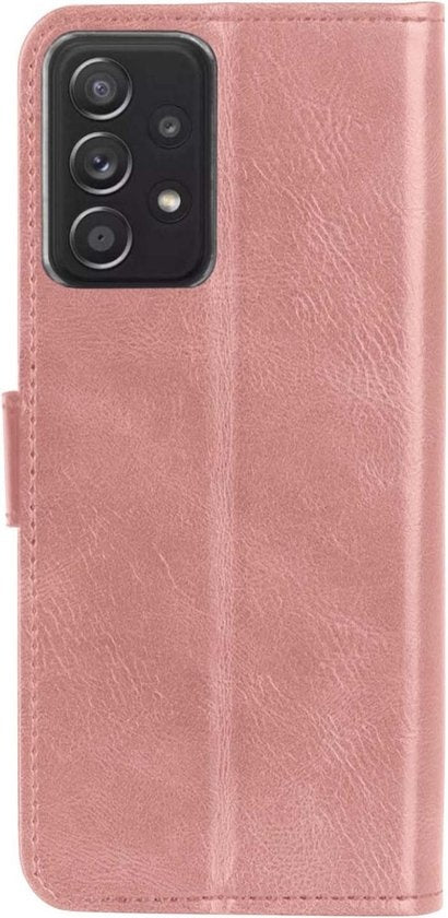Samsung A52s Hoesje Bookcase Cover met Kaarthouder - Rosé goud