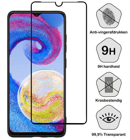 Samsung A04s Screenprotector Full Cover Tempered Glass