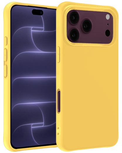 iPhone 18 Pro Max Hoesje Siliconen Backcover Lichtgewicht - Geel