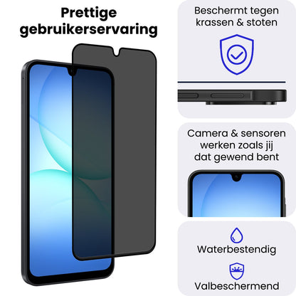 Samsung A17 Screenprotector Gehard Glas - Privacy