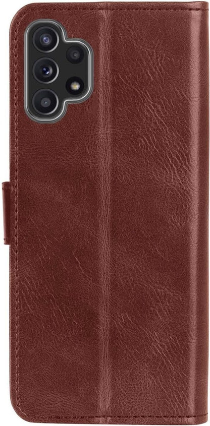 Samsung A32 5G Hoesje Bookcase Cover met Kaarthouder - Bruin