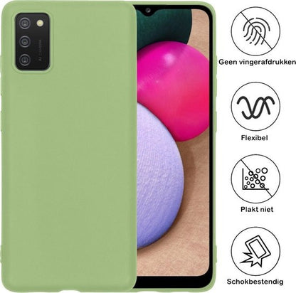 Samsung A02s Hoesje Siliconen Backcover Lichtgewicht - Groen