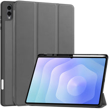 Samsung Galaxy Tab S11 Ultra Trifold Bookcase Hoes met Penhouder voor S Pen - Grijs